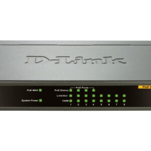 D-link 8p 10/100Mb FE Desk Switch w 4PoE