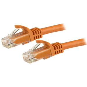 15m Orange Snagless Cat6 UTP Patch Cable