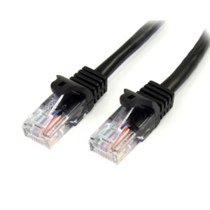 2m Black Snagless UTP Cat5e Patch Cable