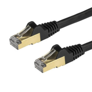 1m Black Cat6a Ethernet Cable - STP