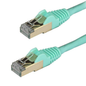 0.5m Aqua Cat6a Ethernet Cable - STP