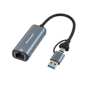 MicroConnect USB-C / A to RJ45 network