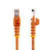 10m Orange Snagless Cat5e Patch Cable