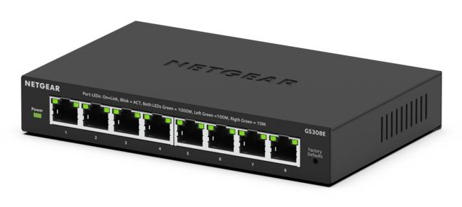 NETGEAR GS308E Managed L2/L3 Gigabit Ethernet (10/100/1000) Zwart