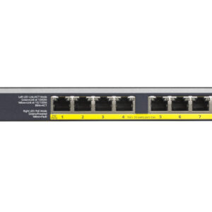 NETGEAR GS108LP Unmanaged Gigabit Ethernet (10/100/1000) Power over Ethernet (PoE) 1U Zwart, Grijs
