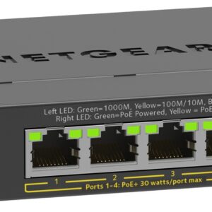 NETGEAR 5-Port Gigabit Ethernet PoE+ Plus Switch (GS305EP)