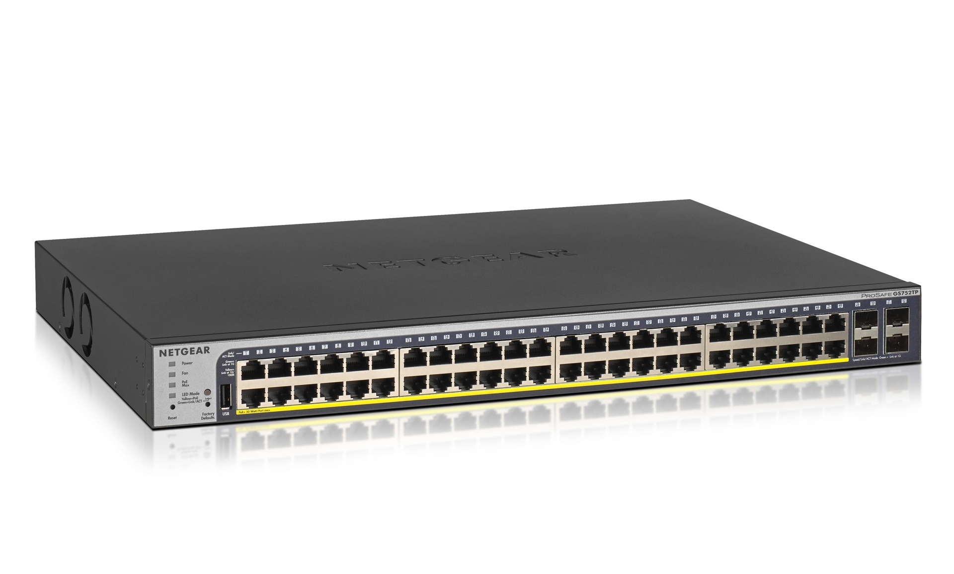 NETGEAR GS752TP Managed L2/L3/L4 Gigabit Ethernet (10/100/1000) Power over Ethernet (PoE) 1U Zwart