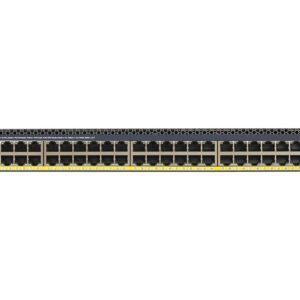 NETGEAR ProSAFE Managed Switch - GSM4352PA - Stackable platform met 48 PoE+ poorten + 2 x SFP+ en 2 x 10GBASE-T poorten (550W PSU)