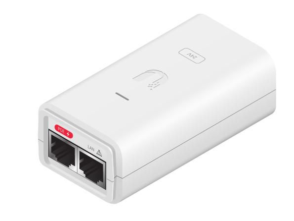 PoE Injector 24V 12W Gbit Whit 24VDC @ 0.5A, RJ-45