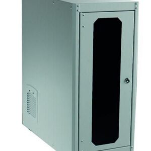 PC Cabinet with Glass Door - White