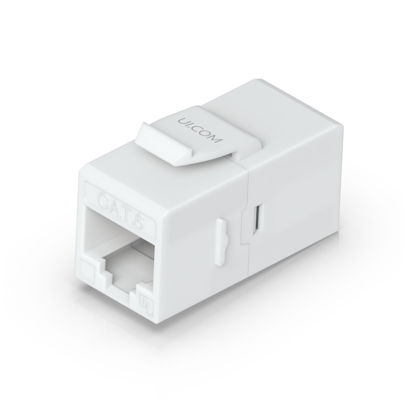 Pass-through Cat6 keystone coupler for connecting