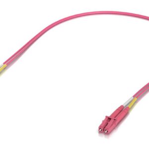 Indoor OM4 multi-mode fiber patch cable with duplex LC