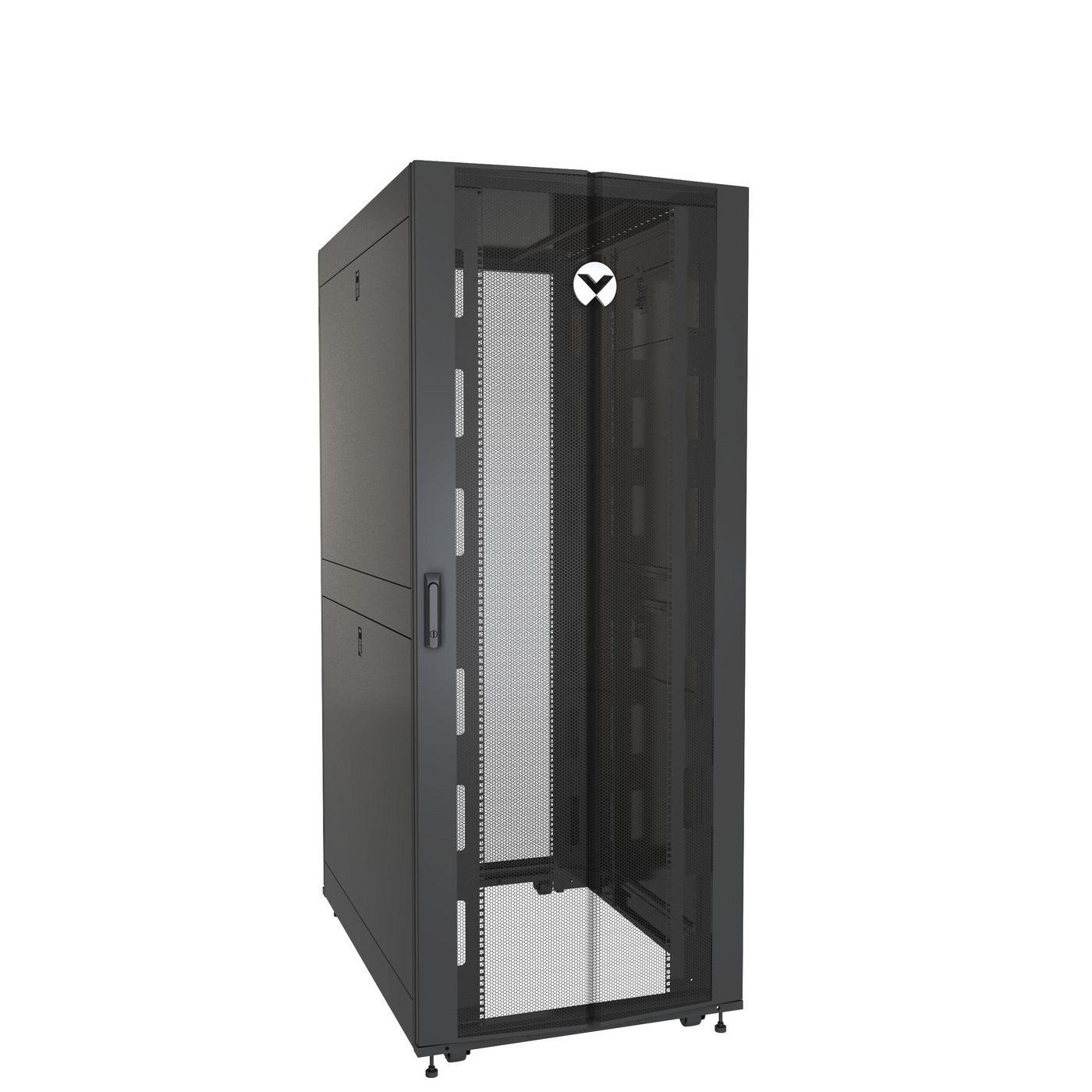 Vertiv VR3350 rack 42U Vrijstaande rek Zwart, Transparant
