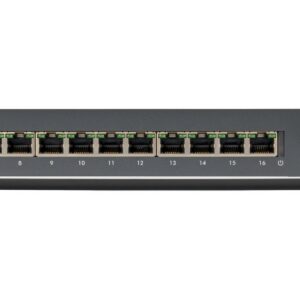 NETGEAR ProSAFE Unmanaged Plus Switch - GSS116E - 16 Gigabit Ethernet poorten met 1-2-3-4 Mounting System