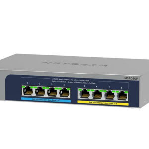 NETGEAR MS108UP Unmanaged 2.5G Ethernet (100/1000/2500) Power over Ethernet (PoE)