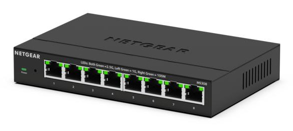 NETGEAR MS308 Unmanaged 2.5G Ethernet (100/1000/2500) Zwart