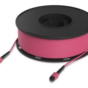 Indoor OM4 multi-mode fiber patch cable with MPO-12 Type