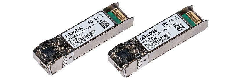 Pair of bidirectional SFP 1G / SFP+ 10G / SFP28 25G 15km